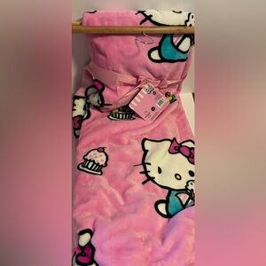 Hello Kitty Pink Dessert Valentines Throw Blanket Sweet Summer Fun Design